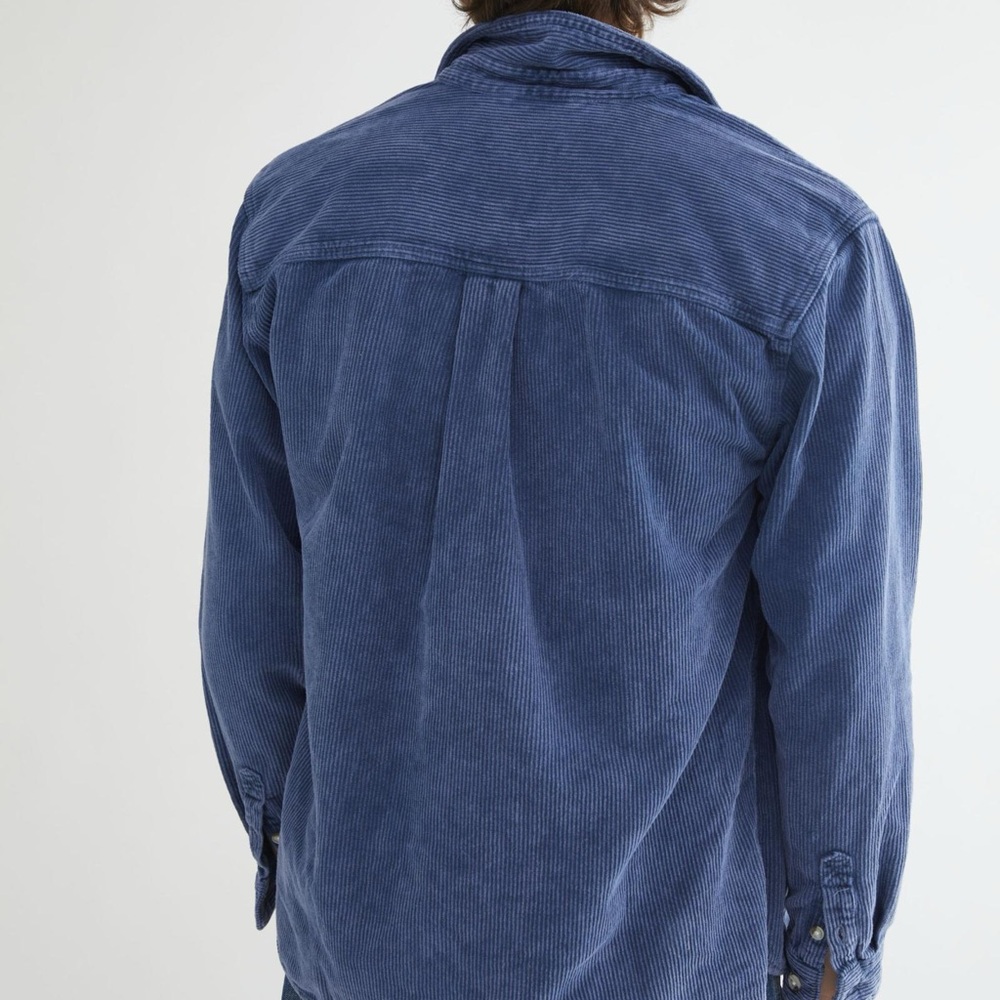 UO urban outfitters men’s corduroy casual button down shirt sz M NWOT blue gray